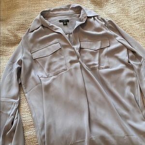 Ann Taylor grey blouse